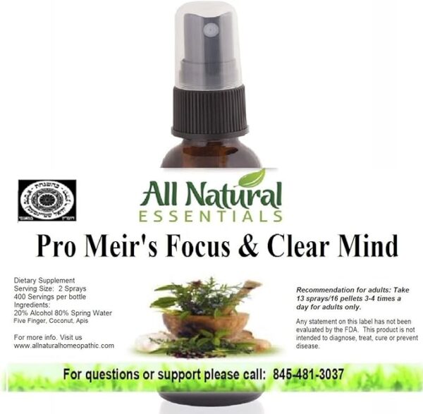 Clear Mind Brain Booster Pro, Meirs Homeopathic Remedy