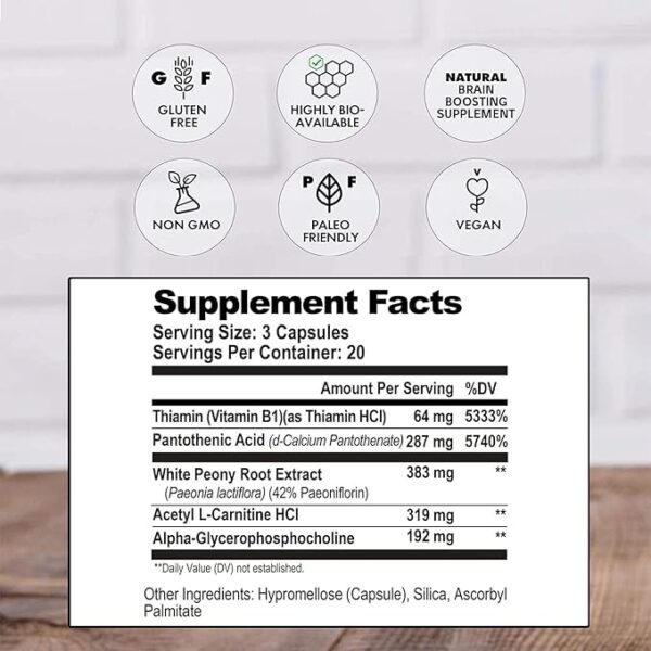 NATURAL STACKS GABA Supplement w/L-Citrulline & Grape Seed Extract - Deep Relaxation and Calm - Night Time Aid -Promotes Healthy Production of GABA (Gamma-Aminobutyric Acid) - 60 Capsules