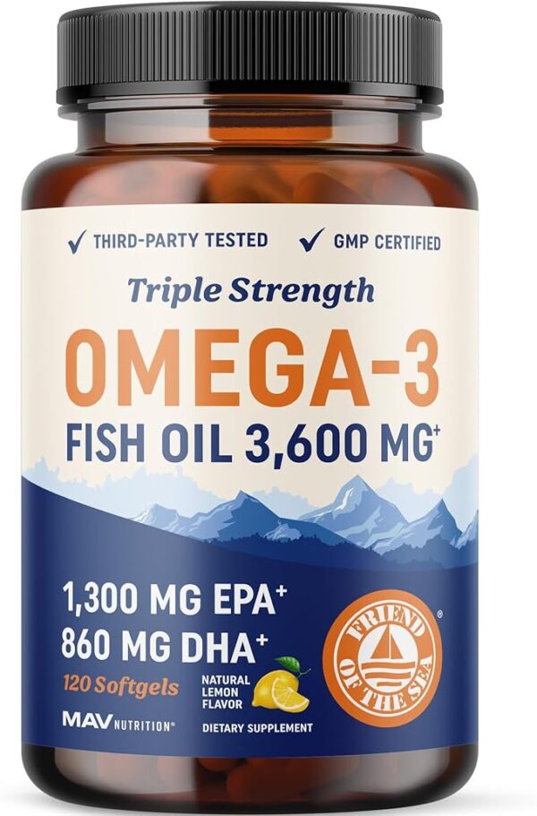 MAV NUTRITION Triple Strength Omega 3 Fish Oil