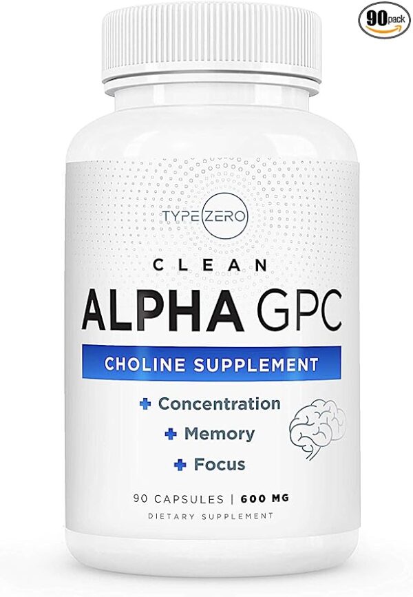 Clean Nutraceuticals Alpha GPC Choline 300mg Phosphatidylserine 3