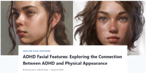 Relationship between Facial features and ADHD