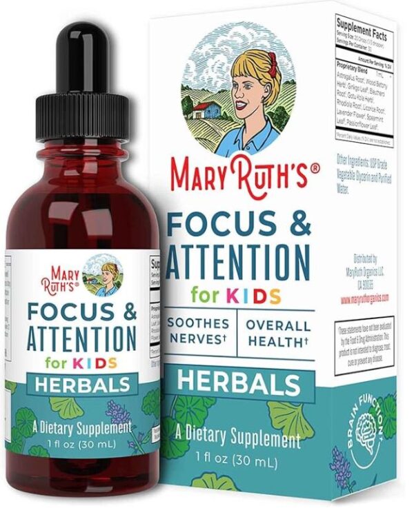 MaryRuth Organics Kids Brain Supplements for Memory and Focus